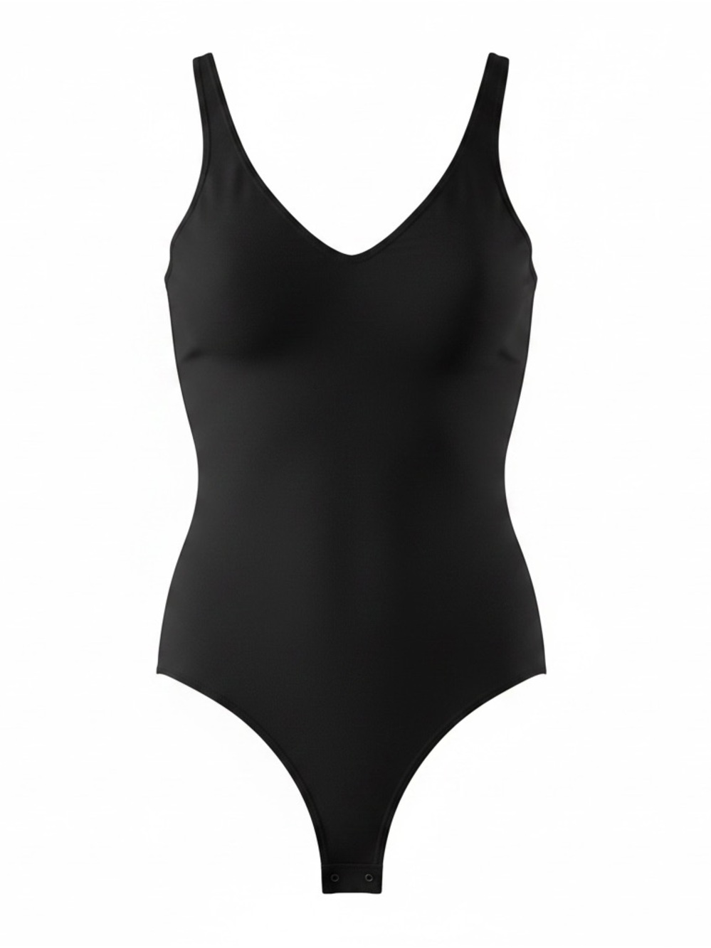 YITTY Black V-Neck Sculpting Bodysuit